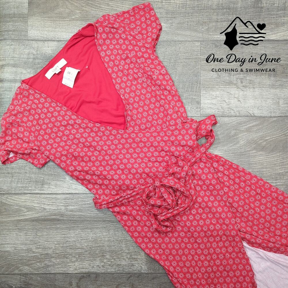 Loft Short Sleeve Wrap Mini Dress Size 0